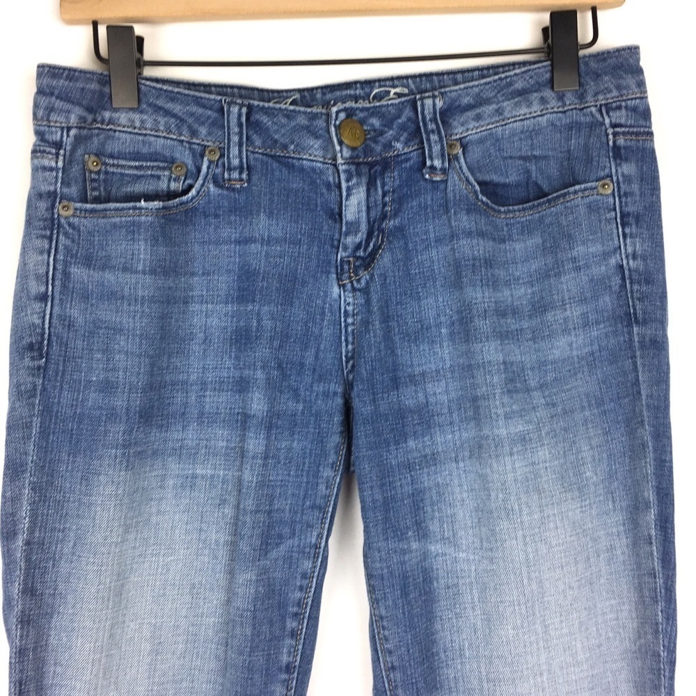 AMERICAN EAGLE Jeans Skinny Slim Low Rise Y2K Patchwork Boho Denim 4 Regular - Picture 4 of 12
